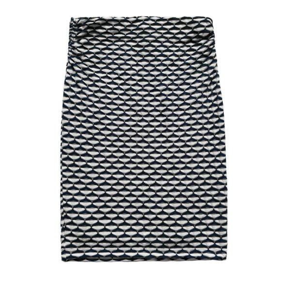 New MAX STUDIO Navy Blue Textured Jersey Skirt XS - Picture 3 of 8